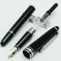 Classic MB #163 Fountain Pen Black resin Platinum Clip