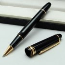 New MB #145 Rollerball Pen black resin Gold Clip