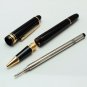 New MB #145 Rollerball Pen black resin Gold Clip