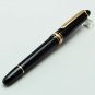 New MB #145 Rollerball Pen black resin Gold Clip