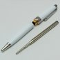 Classic MB #163 Ballpoint Pen Ceramic White Platinum Clip