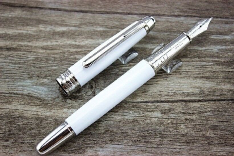 Classique MB #163 Fountain Pen Silver White Star On Top Platinum Clip