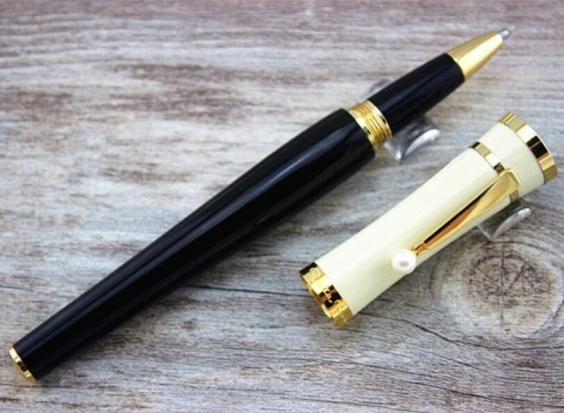 Premium MB Rollerball Pen Greta Garbo White/Gold Office Pen Gift