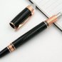 Luxury MB Fountain Pen Black resin Rose Gold Clip