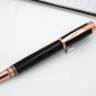 Luxury MB Fountain Pen Black resin Rose Gold Clip