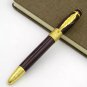 Luxury MB Daniel Defoe Rollerball Pen Dark Red Gold Clip