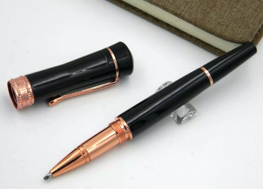 Classic MB Writer Bonnard Rollerball Pen Black Rose gold Luxury Gift