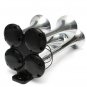 12V/24V 4 Trumpet Vehicle Air Horn Compressor Tubing 150 dB Train 120 PSI Kit