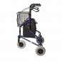 Duro-Med Folding Rollator Walker with Swiveling Front Wheels, 3 Wheel, Aluminum