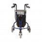 Duro-Med Folding Rollator Walker with Swiveling Front Wheels, 3 Wheel, Aluminum