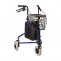 Duro-Med Folding Rollator Walker with Swiveling Front Wheels, 3 Wheel, Aluminum