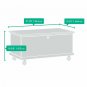 Rolling Storage Bench Ad Top Trunk Coffee Table Chest Rustic Distressed Entryway
