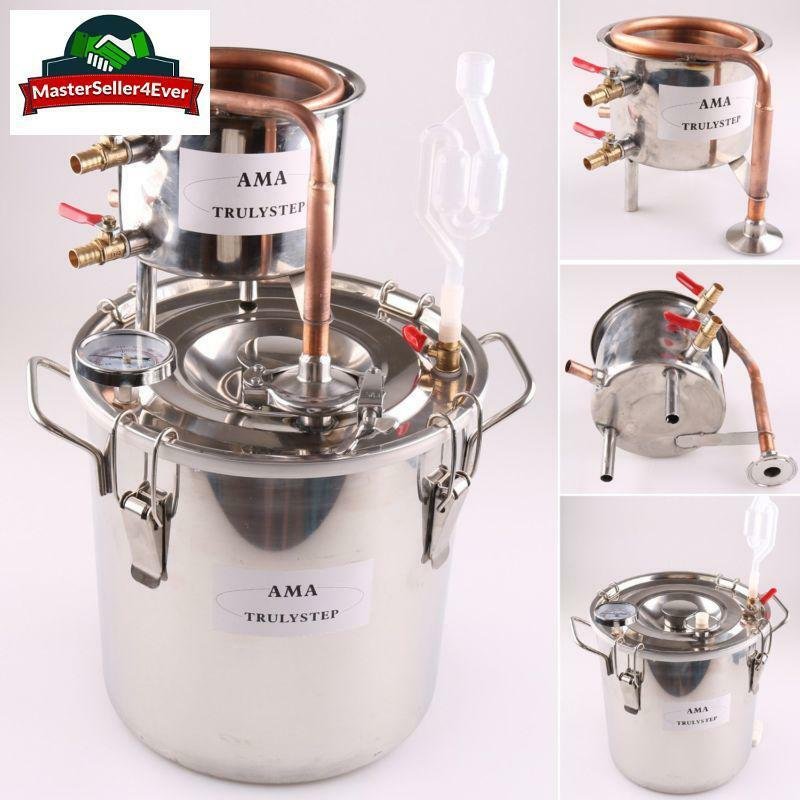 DIY 3 Gal 12 Liters Home Distiller Moonshine  Still Stainless Boiler Copp