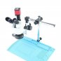 Simul-focal Continuous Zoom 7~45X Trinocular Stereo HDMI/VGA Microscope US STOCK