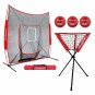 PowerNet DLX Baseball Softball 7x7 Practice Net Bundle w/Strike Zone, Ball Caddy
