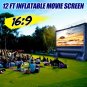3.2x1.8m 16:9 Inflatable Widescreen Airblown Deluxe Theatre Movie Display Screen