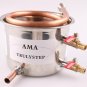 3 Pots DIY 3 Gal 12 Litres Copper Alcohol Moonshine Ethanol Still Spirits Boiler