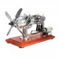 16 Cylinder Hot Air Stirling Engine Motor Model Creative Motor Engine Toy Silver
