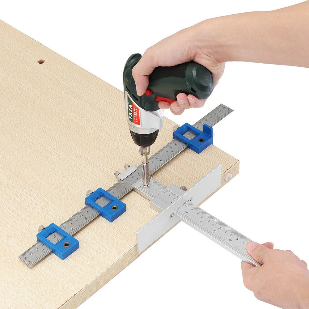 Drillpro Aluminum Aolly Inch/mm Hardware Jig for Handles and