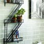Wall Art Display Shelf shelves Fire Escape Home decor Storage Steel Rack Curio