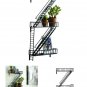 Wall Art Display Shelf shelves Fire Escape Home decor Storage Steel Rack Curio
