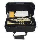 SLADE Brass Bb Mini Pocket Cornets Trumpet Kit for School Band with Case