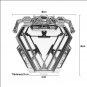 1:1 scale Tony Heart Chest Light Stark MK50 Arc Reactor LED Decor Nano Suit Armo