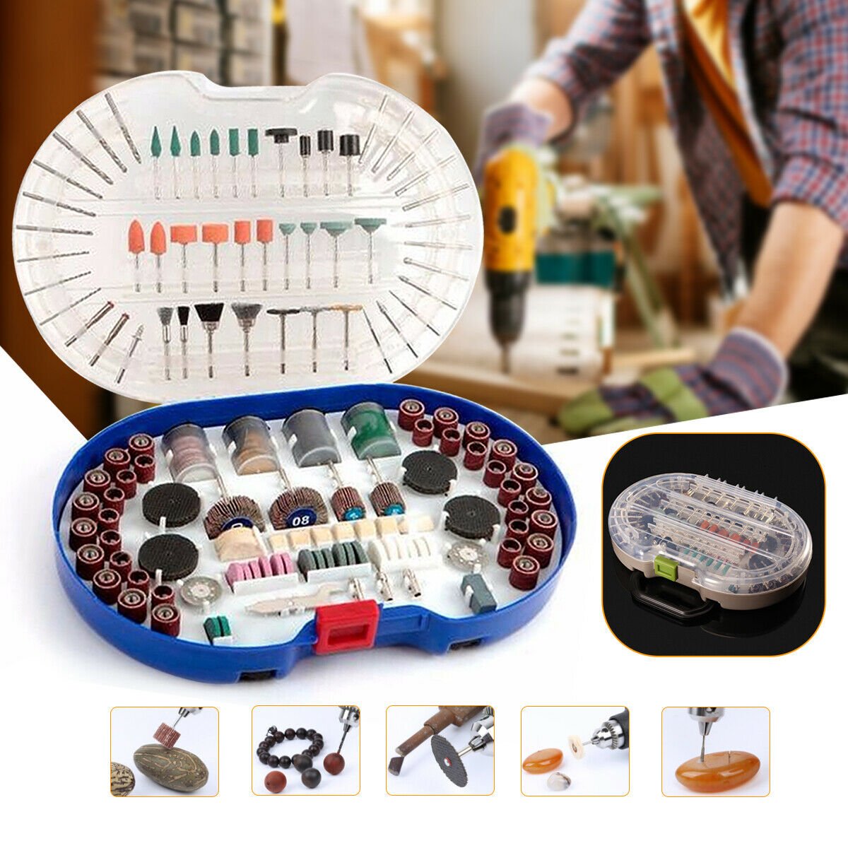 HILDA 276pcs Grinding Sanding Polishing Abrasive Tool Accessory Set For Dremel R