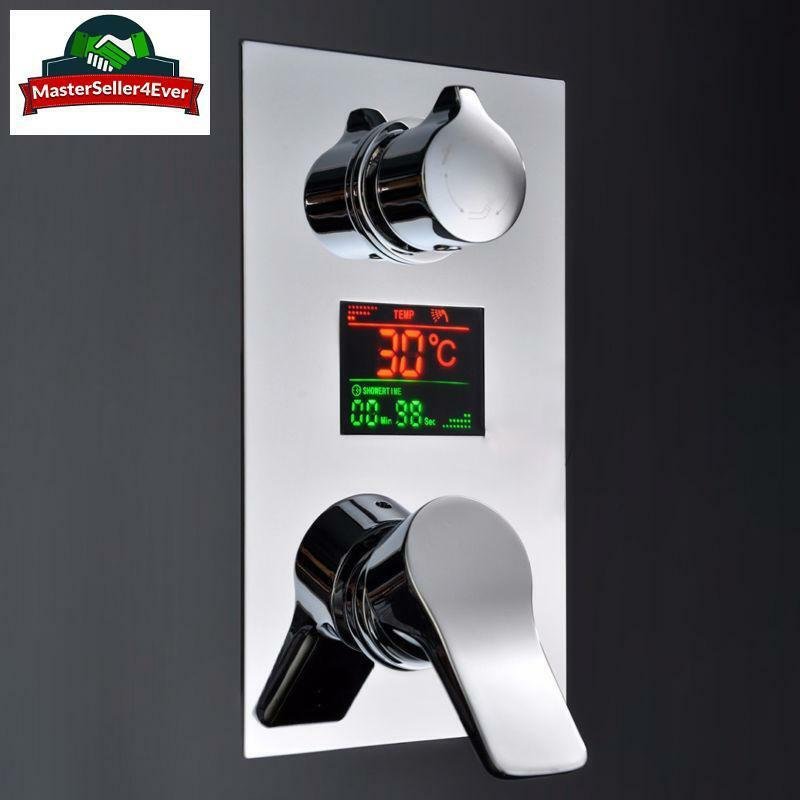 KCASA FW03 LED Temperture Digital Display Shower Mixer Faucet Water Powered No N