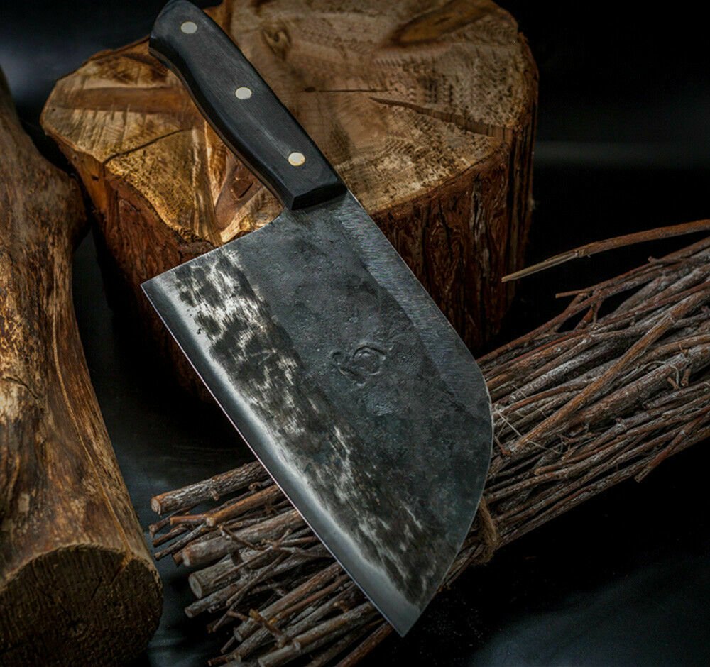 Full Tang Kitchen Knife Chef Knives Handmade Forged High carbon Clad Steel