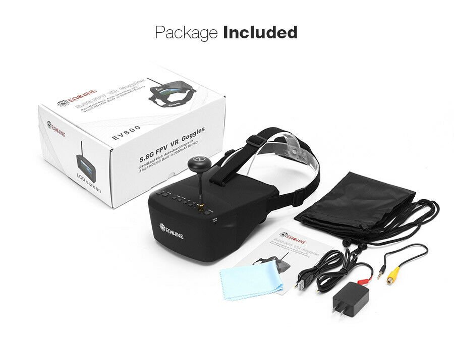 Eachine EV800 5 Inches 800x480 FPV Goggles 5.8G 40CH Raceband Auto-Searching Bui