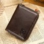 Bullcaptain Men RFID Blocking Secure Antimagnetic Genuine Leather 10 Card Slots