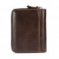 Bullcaptain Men RFID Blocking Secure Antimagnetic Genuine Leather 10 Card Slots