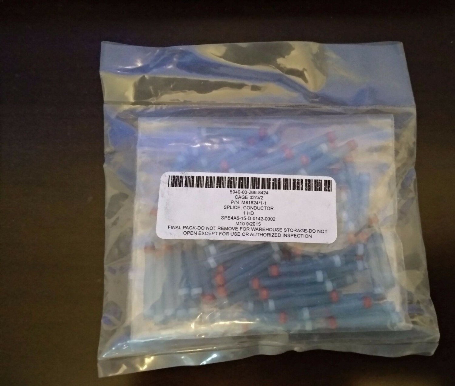 LOT 100 D-436-36CS454 650074N006 RAYCHEM M81824/1 -1 Inline Splice Cross-Linked