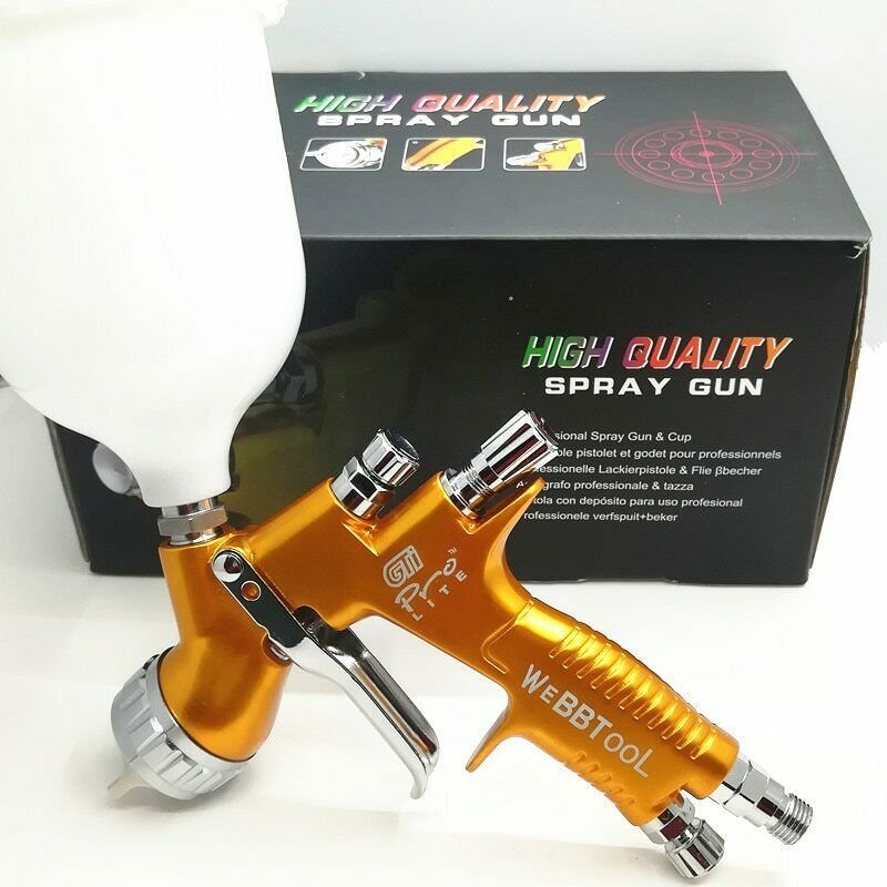 GTI PRO LITE Gold 1.3mm nozzle LVMP Car Paint Tool Pistol Spray Gun high quality