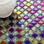 11 Pieces Colorful Glass Mosaic Wall Tiles Sheets For Living-room Bathroom Pub