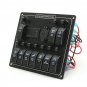 12-24V 10 Gang Boat Marine Blue LED Rocker Switch Panel Circuit Breaker Voltmete