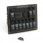 12-24V 10 Gang Boat Marine Blue LED Rocker Switch Panel Circuit Breaker Voltmete