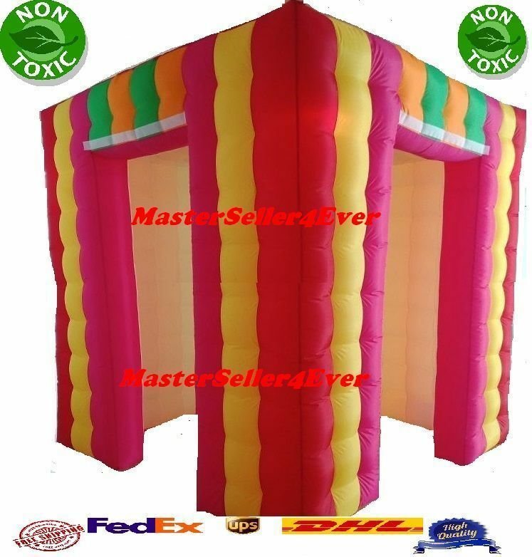 2.5m Inflatable Cabin Photo booth tent with LED Lights Portable Photo booth back