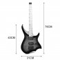 24 Frets Purple ASH body Solid Flame Maple Top Neck Fingerboard Electric Guitar
