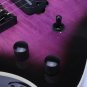 24 Frets Purple ASH body Solid Flame Maple Top Neck Fingerboard Electric Guitar