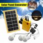 Solar Power Panel Generator Kit 5V USB Charger Home System with 3 LED Bulbs Ligh