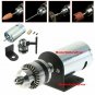 Mini Lathe Motor + Holder 1/8" Chuck DIY bench drill cutting 12-36V 0.3-4mm