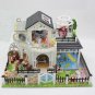 Hoomeda DIY Wood Dollhouse Miniature With LED Furniture Cover Music Happy Togeth