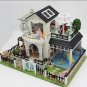 Hoomeda DIY Wood Dollhouse Miniature With LED Furniture Cover Music Happy Togeth