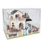 Hoomeda DIY Wood Dollhouse Miniature With LED Furniture Cover Music Happy Togeth
