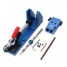 Woodworking Tool Pocket Hole Jig with Toggle Clamp and Step Drill Bit