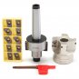 MT2 M10 Shank 50mm CNC Flute Face End Mill Cutter with 10pcs Carbide Inserts
