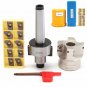 MT2 M10 Shank 50mm CNC Flute Face End Mill Cutter with 10pcs Carbide Inserts