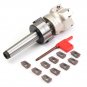 MT2 M10 Shank 50mm CNC Flute Face End Mill Cutter with 10pcs Carbide Inserts